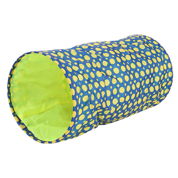 Cat Toy Collapsible Tunnel Tube with Plush Balls, for Small Pets Bunny Rabbits, Kittens, Ferrets,Puppy and Dogs, 19.5-Inch.L