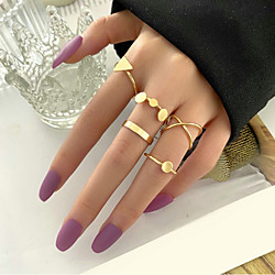 Knuckle Ring Geometrical Gold Alloy Happy Stylish Simple Unique Design 5pcs 1172 / Women's / Ring Set Lightinthebox