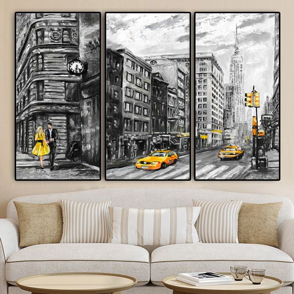 Canvas Painting Black and White London City Modern Big ben Famous Buildings Posters and Prints Wall Art Picture for Living Room