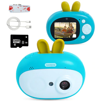 Beiens Kids Digital Camera Toys 8 Megapixeles Children Birthday Gift Toddler Educational Toy with 8G SD Card for Kids Age 3-10