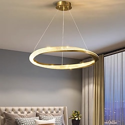 LED Pendant Light Circle Round Design, 60cm Modern Crystal Led Chandelier For Living Room Luxury Creative Design Gold Light Fixture Round Kitchen Island Hanging Lamps Lightinthebox