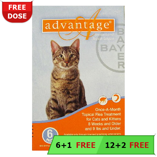 Advantage Kittens & Small Cats 1-10lbs 6 + 1 Free