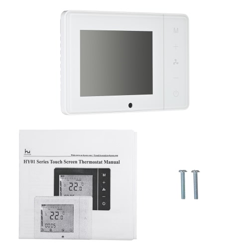110 ~ 230V acondicionador de aire de 2 tubos de 4 tubos Termostato con pantalla LCD de la buena calidad de la pantalla táctil Temperatura Programable Controlador de Sala Mejoras Producto
