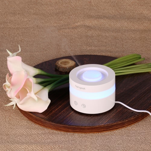 Homgeek Mini USB Humidifier Ultrasonic Aroma Oil Diffuser Air Purifier Mist Maker LED Night Light Home Office