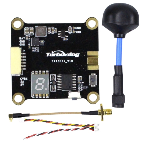 Turbowing Cyclops TX18011 0/25/200/600mW Switchable 5.8G 48CH FPV VTX Video Transmitter with Polarized Antenna