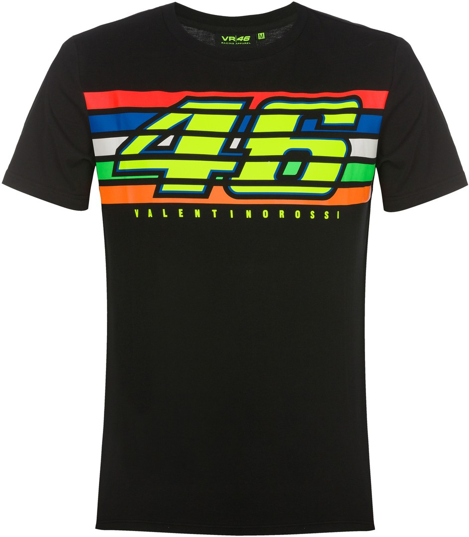 VR46 Stripes T-Shirt Noir 2XL