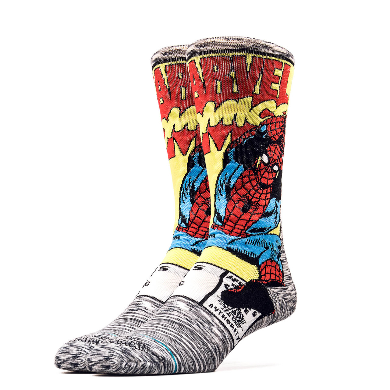 Stance Socks DTC Spiderman Comic Grey