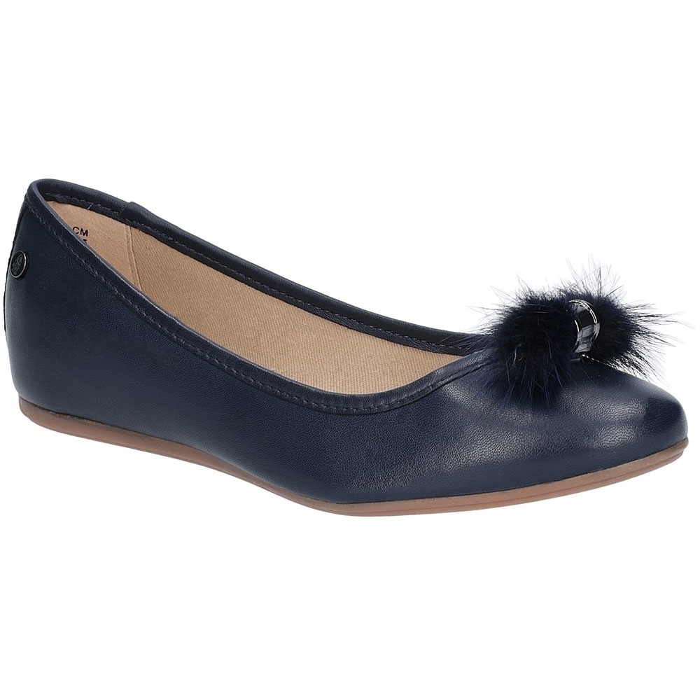 Hush Puppies Womens Heather Puff Flat Leather Ballet Shoes UK Size 6 (EU 39)