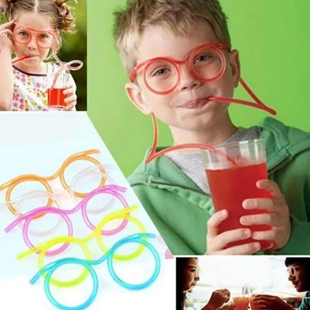Funny Creative Lazy Drinking Glasses Straw