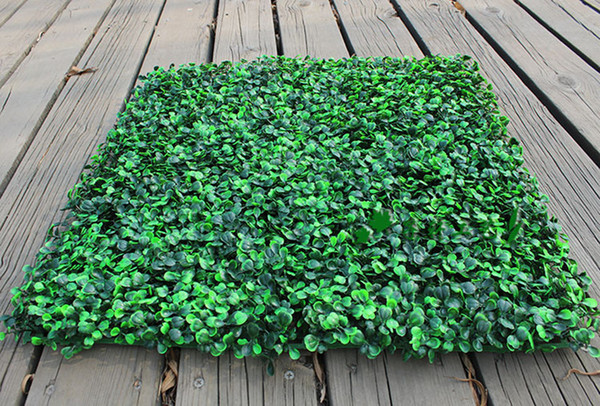 100pcs/lot 25 X 25cm Artificial Turf Carpet Simulation Plastic Boxwood Grass Mat Green Milan Grass For Home Garden Decoration