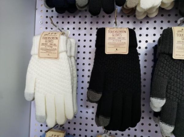 Gloves Knit Wool Man Women Winter Keep Warm Thicken Mittens Knit Wool Full Finger Touchscreen Cycling Gloves Outdoor 2pcs a pair 2020