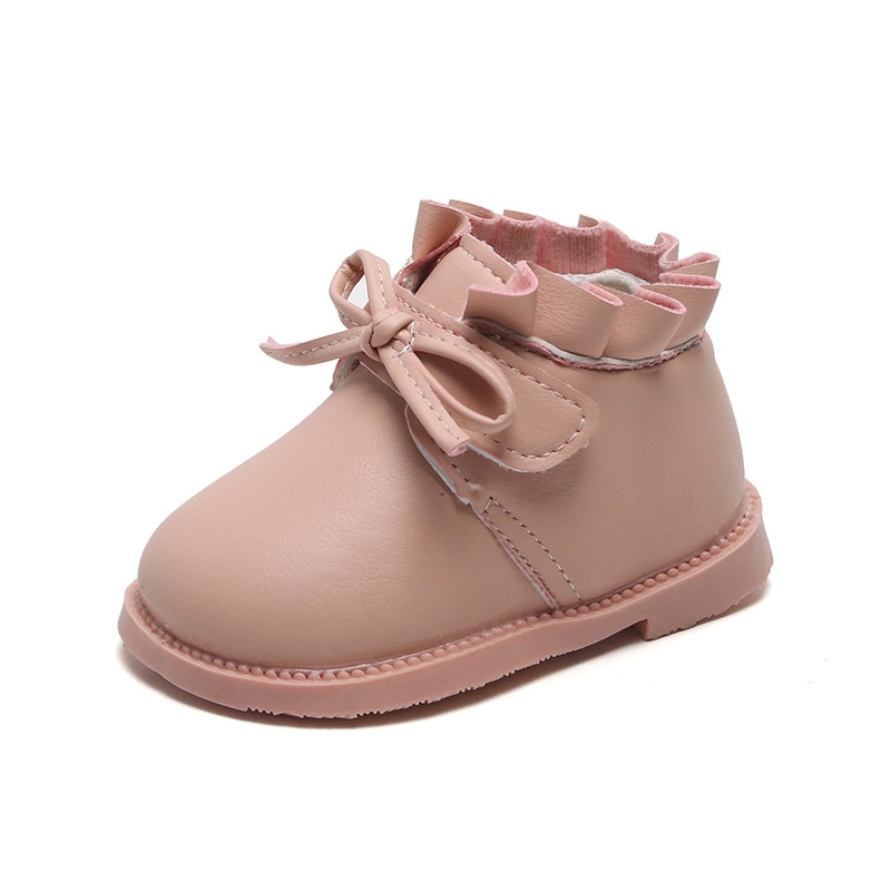 Baby / Toddler Girl Solid Bowknot Casual Boots