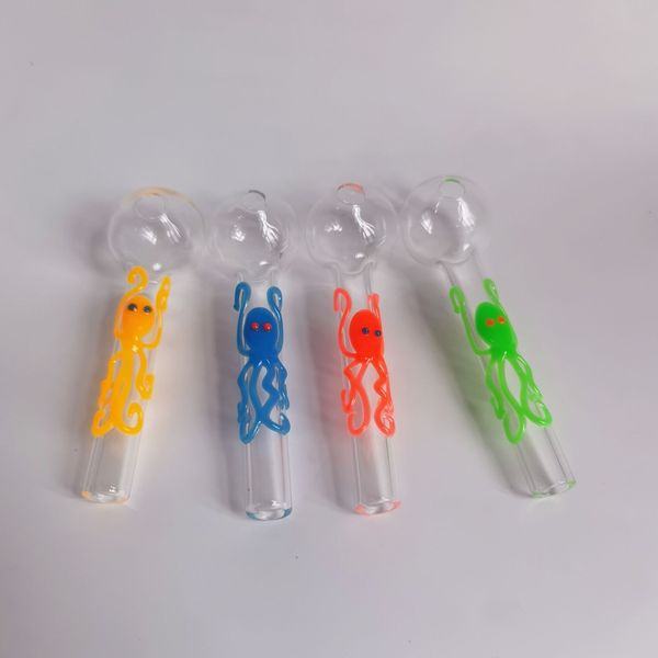 New hookah bag hookah gun glass hand-painted octopus straight pot cigarette accessories