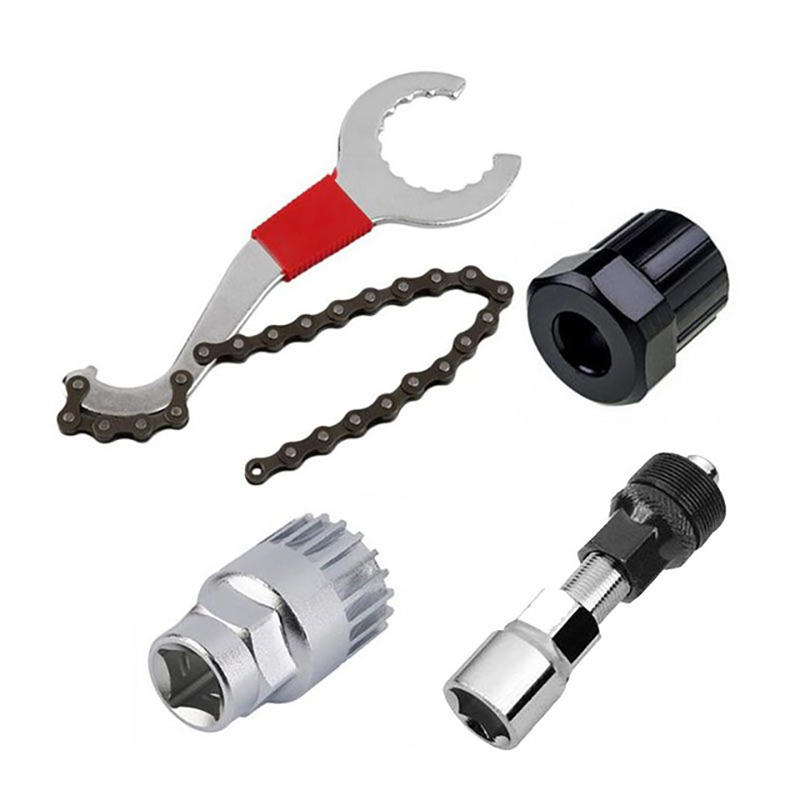 BIKIGHT Bike Repair Tool Kit Set Chain Removal/Freewheel Chain Whip/Bracket Remover/Freewheel Remover/Crank Puller Remov