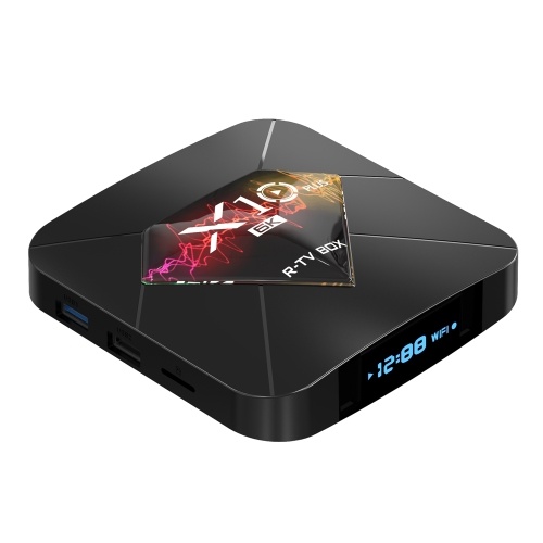R-TV BOX X10 MÁS Android 9.0 Smart TV Box Allwinner H6 UHD 4K Reproductor multimedia 6K Decodificación de imágenes 4GB / 32GB 2.4G WiFi 100M LAN USB3.0 H.265 VP9 Pantalla LCD