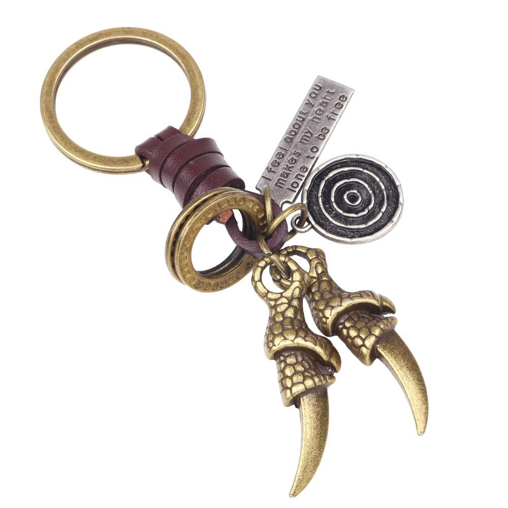 Retro Woven Eagle Claw Keychain
