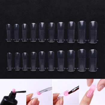 1 Box Quick Building Mold Tips Nail Dual Forms Finger Extension Nail Art UV Extend Gel Nail Extension Tool