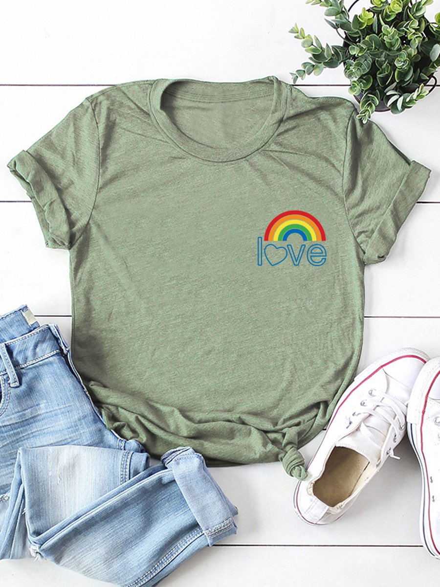 Short Sleeve Crew Neck T-Shirts - Noracora