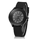 Women's Round Dial Silicone Band Quartz Analog Wrist Watch (Assorted Colors)
