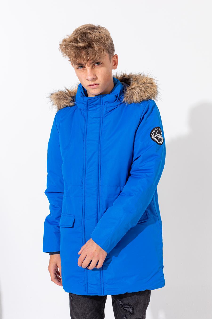 Hype Blue Crest Sleeve Kids Glacial Jacket | Size 13