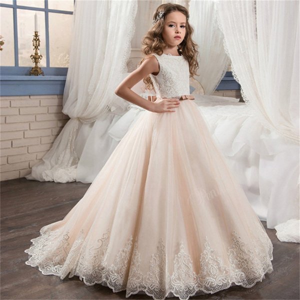 Blush Pink Flower Girl Dresses for Wedding Birthday Pageant Party