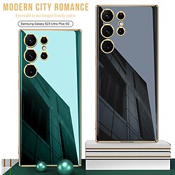 Phone Case For Samsung Galaxy Classic Series S23 Ultra Plus Portable Plating Four Corners Drop Resistance Solid Colored Tempered Glass miniinthebox