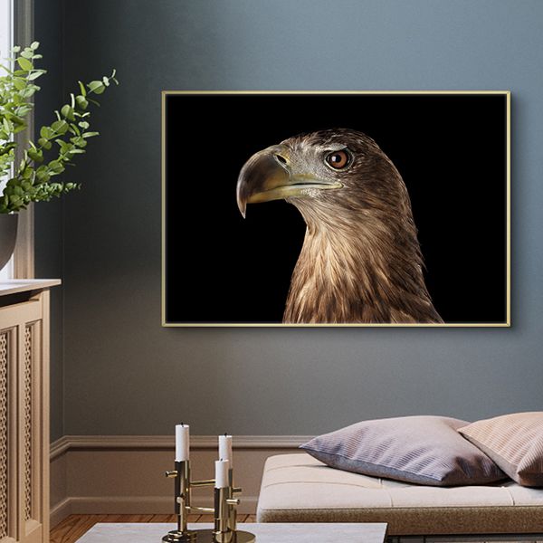Canvas Painting Black White Wild Eagle Animals Nordic Posters and Prints Cuadros Wall Art Picture for Living Room Home Decor