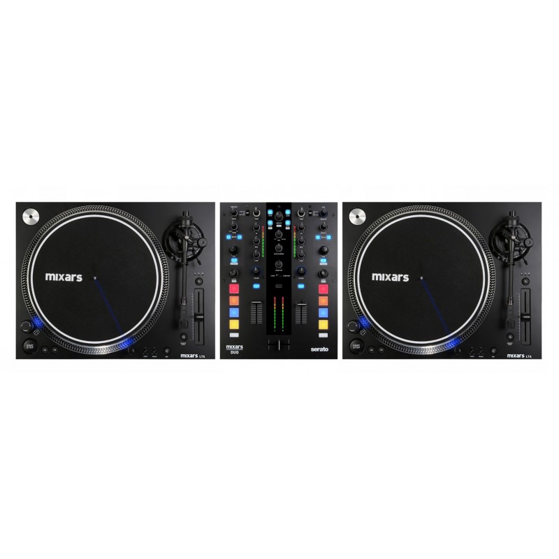 MIXARS DUO Serato DJ-Mixer + 2x MIXARS LTA DJ-Plattenspieler Bundle