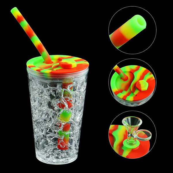 water pipe Freezer cup 6.1'' hookah silicone bongs dab rigs smoking bong use for dry herb