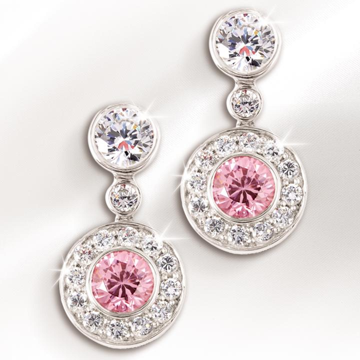Oceana Trinity Pink Earrings