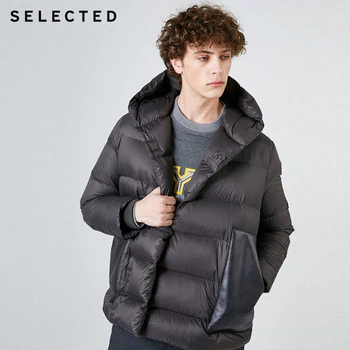 SELECTED Winter Down Jacket New Men's Coat Duck Down Warm Hooded Short Clothes S | 419112514