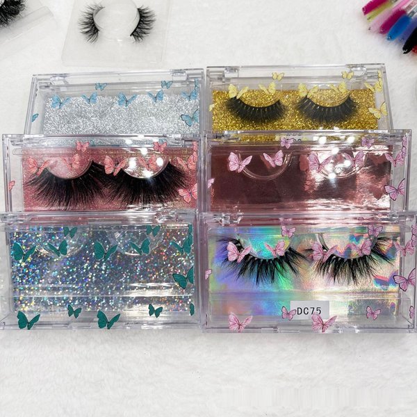 Wholesale Eyelashes Packing Dramatic Long Lashes Boxes Customize Eyelash Box Make Up Tools Lash Empty Cases