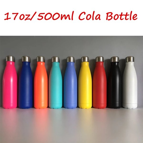 17OZ Stainless Steel Insulated Vacuum Flasks Thermoses Cola Shape Sports Water Bottle FY4995