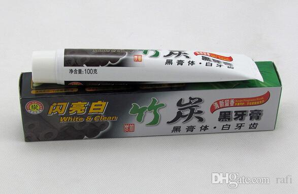 2017 new charcoal toothpaste white and clean whitening black toothpaste bamboo oral hygiene tooth paste high quality by dhl