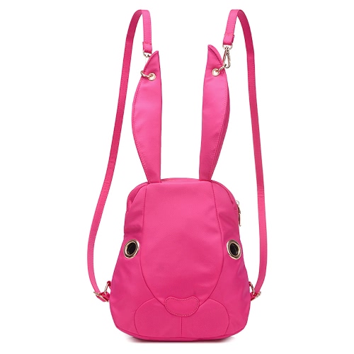 New Cute Women Nylon Backpack Waterproof Cartoon Rabbit Pockets Zipper Casual Cool Shoulder Bag