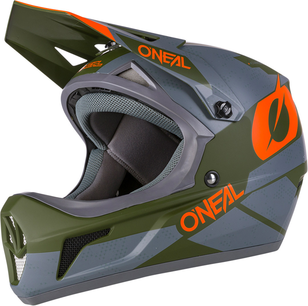 Oneal Sonus Deft Downhill Helm Grau Grün L