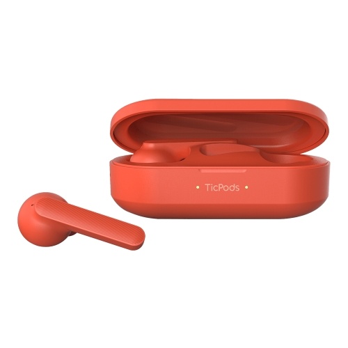 TicPods Auriculares inalámbricos verdaderos gratuitos Auriculares TWS Auriculares inalámbricos Bluetooth Asistente de voz en la oreja Control táctil Aislamiento de ruido IPX5 Impermeable con caja de carga de micrófono