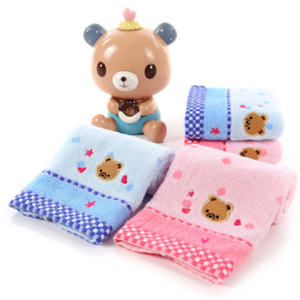 25*50cm cotton kids child face towel cartoon bear baby washcloth handkerchief kids feeding wipe cloth towel 1piece