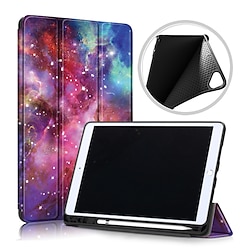 Tablet Case Cover For ipad Air Pro 9th 8th 7th 5th 4th 3rd 2nd Generation 10.9 10.5 11 10.2 2022 2021 2020 2019 Pencil Holder Trifold Stand Smart Auto Wake / Sleep Cartoon sky TPU PU Leather Lightinthebox