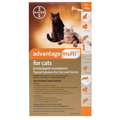 Advantage Multi (Advocate) Kittens & Small Cats Up To 10lbs (Orange) 6 Doses