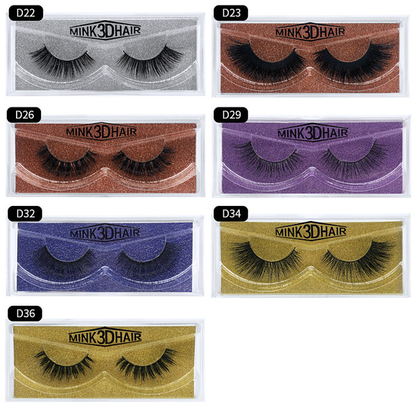 3d mink lashes natural long soft thick curling false mink eyelashes 15styles mixed style factory direct sell ing