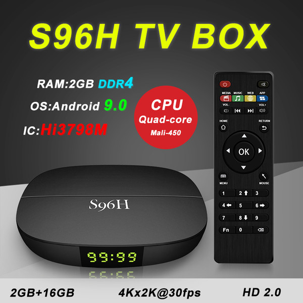 s96h android 9.0 tv box ddr4 2gb 16gb hi3798m wifi 4k set box updated x96 mini