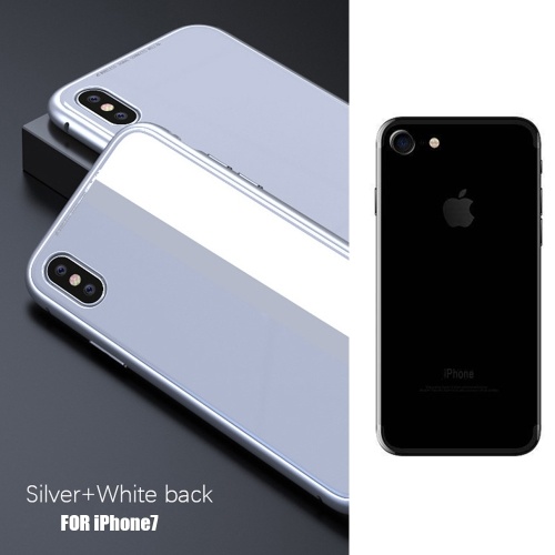 White Metal-rimmed Phone Bumper Case for Iphone 7