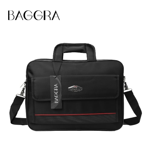 New Oxford Laptop Bag Unisex Waterproof Dual Zippers Velcro Pocket Grab Handle Business Shoulder Bag Black1/Black2