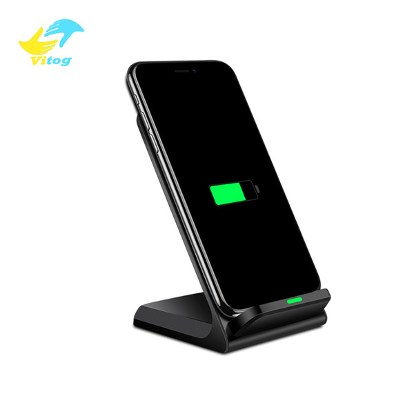 vitog wireless charger for x xs 8 plus qi wireless fast charging stand pad for samsung note 8 s8 s7 all qi-enabled smartphones