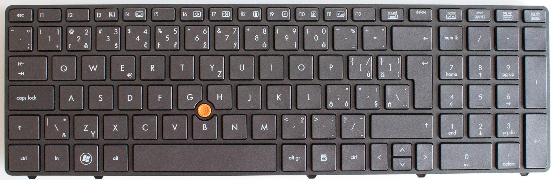 HP - Tastatur - hinterleuchtet - Tschechisch / Slowakisch - für EliteBook 8560w