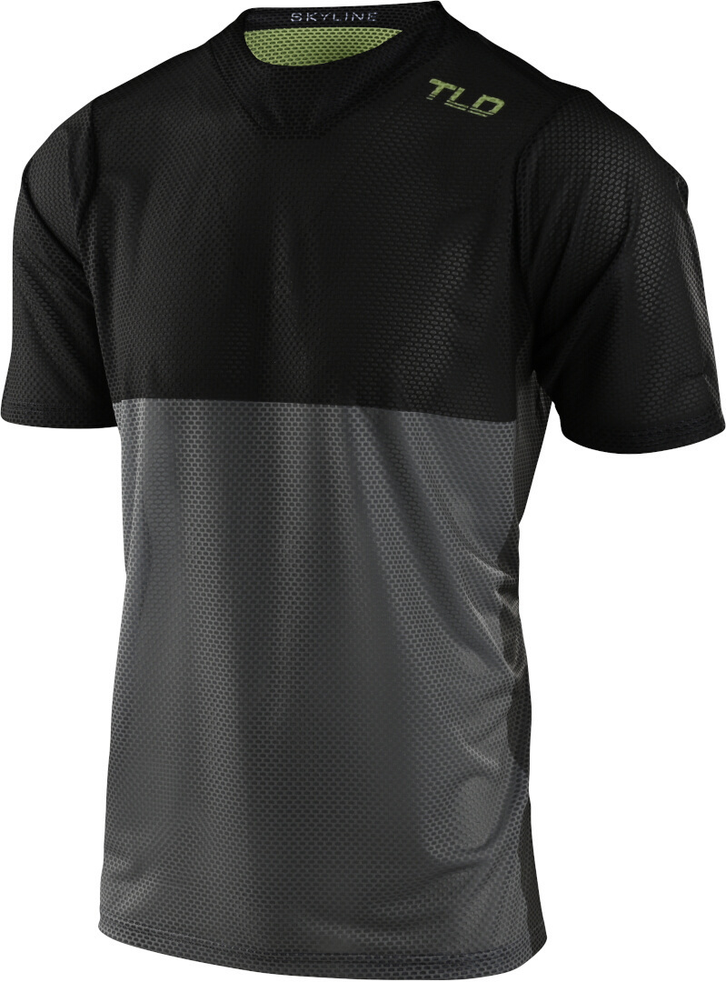 Troy Lee Designs Skyline Air Breaks Bicycle T-Shirt, black-grey-green, Size 2XL, black-grey-green, Size 2XL
