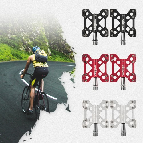 Wellgo Mountain Bike Pedals Lightweight Aluminum CNC Sealed Bearing Bicycle Pedal Cycling Pedals