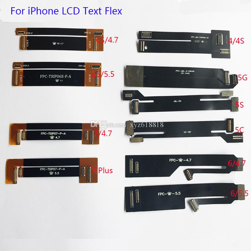 10pcs/lot LCD Display Digitizer Touch Screen Extension Tester Test Flex Cable for iPhone 4 4S 5 5C 5S 6 6 6S 6S 7 Plus Extended Testing