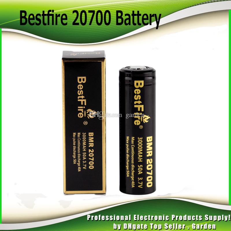 Authentic BestFire BMR 20700 Battery 3000mAh 50A 3.7V High Drain Rechargeable Batteries for 510 thread Box Mod 100% Genuine 0204203